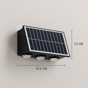 Φωτιστικό τοίχου Solaris Exterior LED, 6 Πηγές Φωτός, Θερμό Φως, Μαύρο