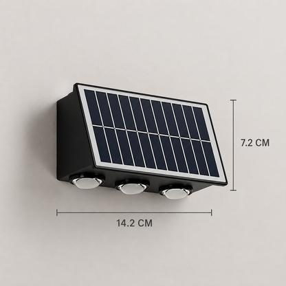 Φωτιστικό τοίχου Solaris Exterior LED, 6 Πηγές Φωτός, Θερμό Φως, Μαύρο