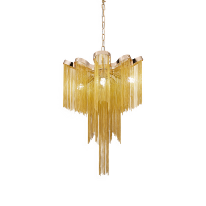 Πολυέλαιος B8000/4GD, 4xE14, Διάμετρος 43 cm, Ύψος 68 cm, IP20, Χρυσός, Σίδερο, Αλουμίνιο, Δεν περιλαμβάνονται οι βολβοί