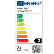 Κρυστάλλινος πολυέλαιος ALHAMBRA Eleganza, LED, 72W, Διάμετρος 49cm, Θερμό/Ψυχρό/Ουδέτερο φως, Ρυθμιζόμενο, Ρυθμιζόμενο Ύψος, Χρυσό