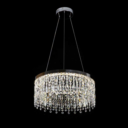 Πολυέλαιος LED με Τηλεχειριστήριο, 76W, ROYALE Nobile, Διάμετρος 40 cm, Ύψος 120 cm, Κρύο/Ουδέτερο/Θερμό φως, Ρυθμιζόμενο, Ασημί, Κρύσταλλο, Χάλυβας πολυέλαιος LED με τηλεχειριστήριο Προεπιλεγμένος τίτλος Alessandro Design
