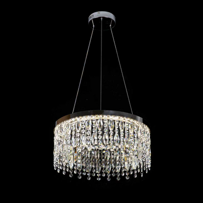 Πολυέλαιος LED με Τηλεχειριστήριο, 98W, ROYALE Elegance, Διάμετρος 50 cm, Ύψος 120 cm, Κρύο/Ουδέτερο/Θερμό φως, Ρυθμιζόμενο, Ασημί, Κρύσταλλο, Μεταλλικός πολυέλαιος LED με τηλεχειριστήριο Προεπιλεγμένος τίτλος Alessandro Design
