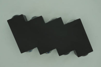 Φωτιστικό τοίχου LED εξωτερικού και εσωτερικού χώρου, 4 πηγές x 1W, IP65, ABS, Μαύρο, 3000K