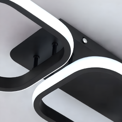 Πολυέλαιος LED VERTEX 35W, 3 Τετράγωνα, Γραμμικό, Κρύο/Ζεστό/Ουδέτερο φως, Μαύρο