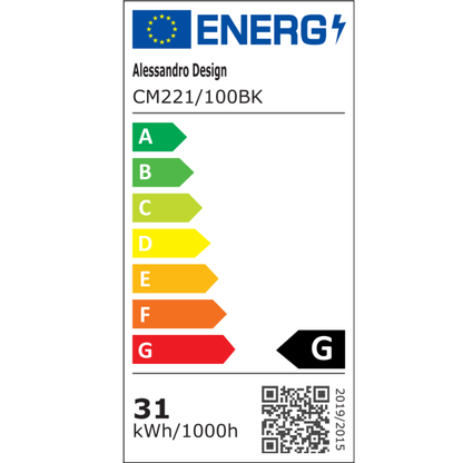 Μοντέρνος Πολυέλαιος, LED, ARIA Largo, 31W, Ζεστό φως, Μαύρο