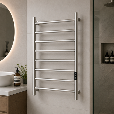 Ηλεκτρική Θερμοσίφωνας Πετσέτας, 100W, Μεταλλικό, Ασημί