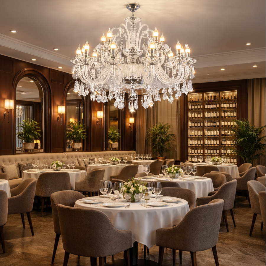 Crystal Chandelier 15xE14, D95cm, Ασημί, Ρυθμιζόμενο ύψος, Metal and Crystal Crystal Chandeliers Προεπιλεγμένος τίτλος Alessandro Design