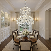 Crystal Chandelier, 55xE14, Διάμετρος 145cm, Ύψος 230cm, Ασημί, Ρυθμιζόμενο ύψος, Κομψή σχεδίαση Crystal Chandeliers Προεπιλεγμένος τίτλος Alessandro Design