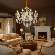 Crystal Chandelier 8xE14, D78cm, Ασημί, Ρυθμιζόμενο Ύψος, Metal and Crystal Crystal Chandeliers Προεπιλεγμένος τίτλος Alessandro Design