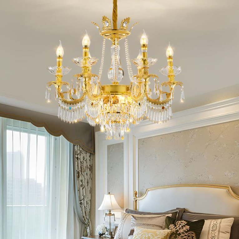 Crystal Chandelier 11xE14, D80cm, Shiny Gold, Ρυθμιζόμενο ύψος, Metal and Crystal Crystal Chandeliers Προεπιλεγμένος τίτλος Alessandro Design