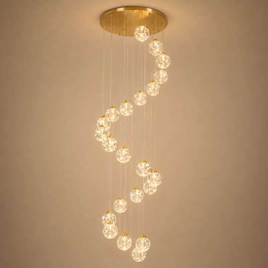Crystal LED KILKENNY Culmino Πολυέλαιος, 144W, Neutral Light, Διάμετρος 60cm, Χρυσός