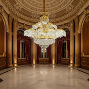 Crystal Chandelier PALACE Supremo 29xG9, D115cm, Γυαλιστερό χρυσό, ρυθμιζόμενο ύψος, μεταλλικοί και κρυστάλλινοι πολυέλαιοι Προεπιλεγμένος τίτλος Alessandro Design
