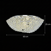 Candelabru Cristal QEQERTARSUAQ Magno, 9x E14, Diametru 60cm, Metal si Cristal, Crom Lucios