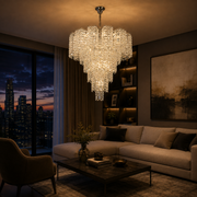 Crystal Chandelier TAGISH Supremo 19xE14, Διάμετρος 80cm, Μέταλλο και Κρύσταλλο, Γυαλιστερό Χρώμιο, Ρυθμιζόμενο Ύψος