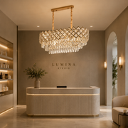 VECTORIA Supremo Crystal Chandelier, 10xE14, Διάμετρος 75x39cm, Χρυσός, Ρυθμιζόμενο Ύψος, Μέταλλο και Κρύσταλλο