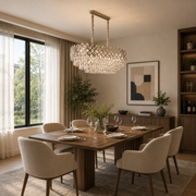 VECTORIA Supremo Crystal Chandelier, 10xE14, Διάμετρος 75x39cm, Γυαλιστερό χρώμιο, Ρυθμιζόμενο ύψος, Μέταλλο και Κρύσταλλο