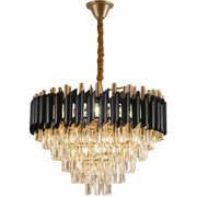 Crystal Chandelier VERSAILLES Elegance 8x E14, Διάμετρος 50cm, Μαύρο, Γυαλιστερό Χρυσό, Ρυθμιζόμενο Ύψος Κρυστάλλινοι Πολυέλαιοι Προεπιλεγμένος τίτλος Alessandro Design