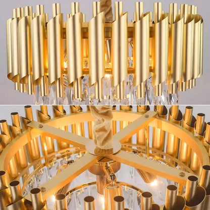 Crystal Chandelier VERSAILLES Nobile 5xE14, Διάμετρος 40cm, Χρυσό, Ρυθμιζόμενο Ύψος Crystal Chandeliers Προεπιλεγμένος τίτλος Alessandro Design