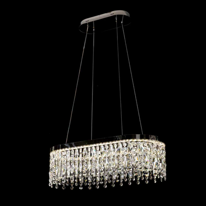 Πολυέλαιος LED με Τηλεχειριστήριο, 114 W, ROYALE Imperio, 70x33x120, Κρύο/Ουδέτερο/Θερμό φως, Ρυθμιζόμενο, Ασημί, Κρύσταλλο, Πολυέλαιοι LED από χάλυβα με τηλεχειριστήριο Προεπιλεγμένος τίτλος Alessandro Design