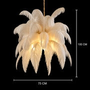 Πολυέλαιος Thalios LED, Φτερά 1xE27, 30cm, Κρεμ