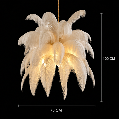 Πολυέλαιος Thalios LED, Φτερά 1xE27, 30cm, Κρεμ