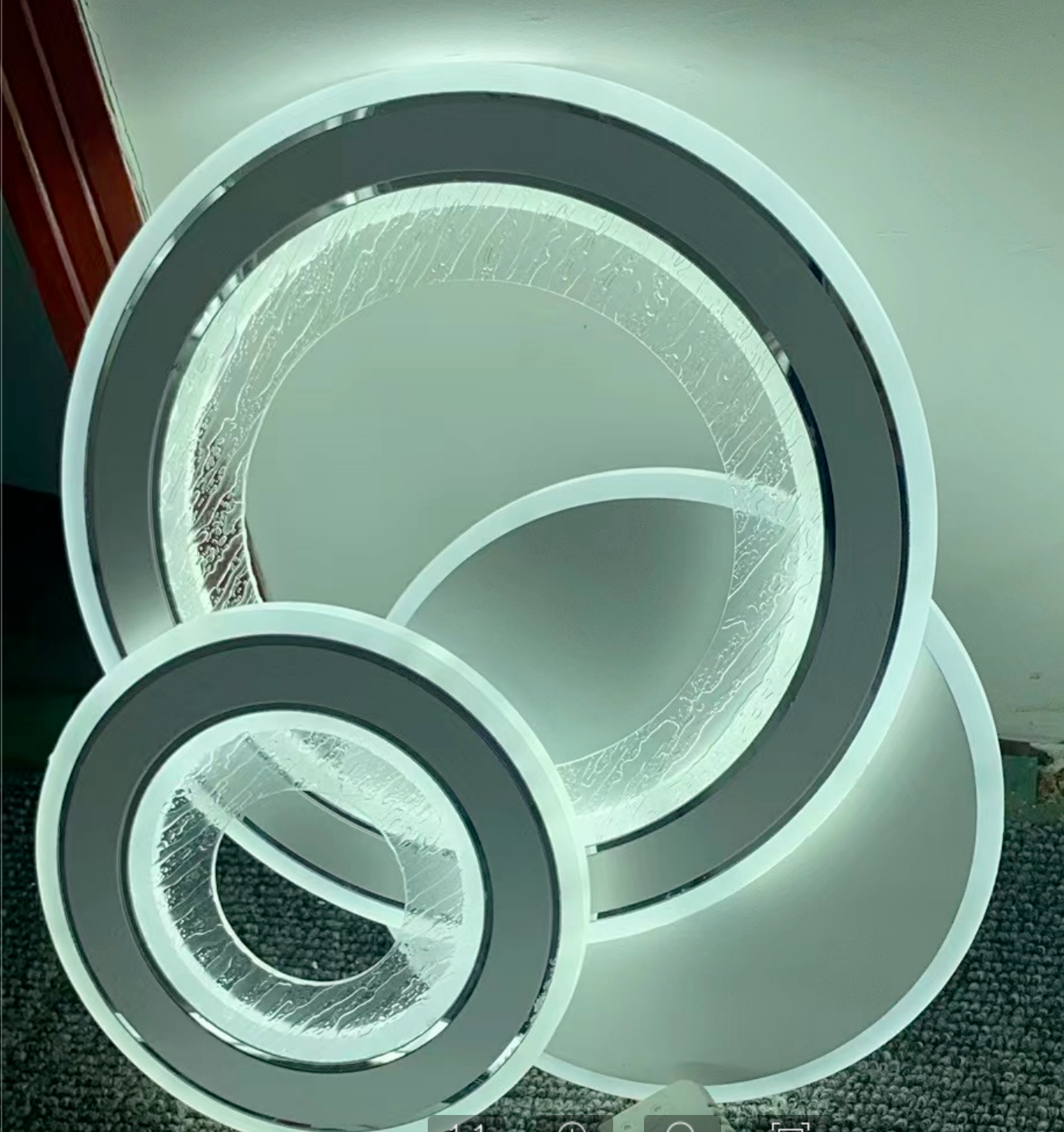 LED LED Nyxora Circo, 36W, 3 κύκλοι, κρύο/ζεστό/ουδέτερο φως, λευκό