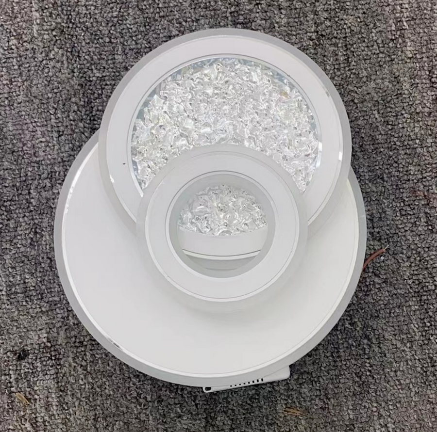 LED LED kompacic rondos, 36W, 3 κύκλοι, κρύο/ζεστό/ουδέτερο φως, λευκό