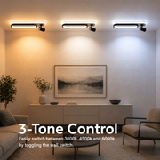 Πολυέλαιος LED με Ρυθμιζόμενο Προβολέα FISSO Camilla 49W, φως 3000/4000/6000k, Μαύρο