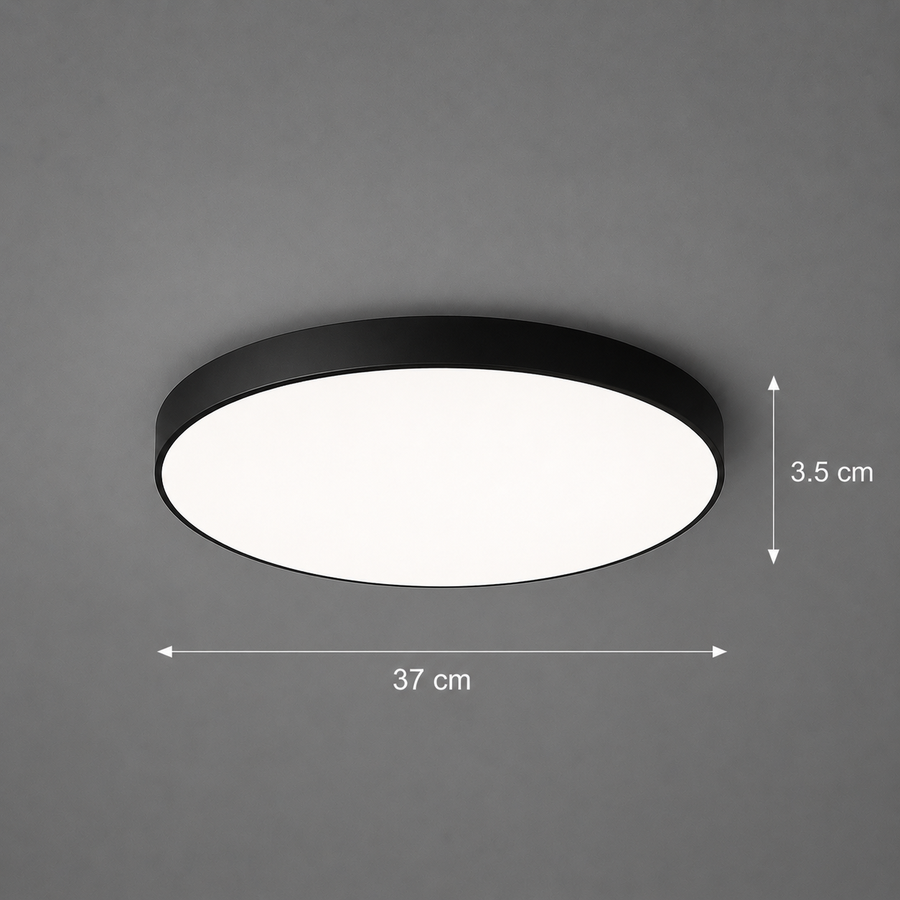 SOLIS LED φωτιστικό οροφής 37cm 33W Cold Light Μαύρο