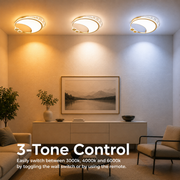 Marco LED Πολυέλαιος με Τηλεχειριστήριο, 51W, Dimmable, Χρυσό, Μέταλλο, Ακρυλικό και Γυαλί, 3000K/4000K/6000K