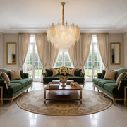 Crystal Chandelier LACE Magno 11xE14, Διάμετρος 60cm, Ύψος 42cm, Γυαλιστερό χρυσό, Ρυθμιζόμενο ύψος, Κομψή σχεδίαση Crystal Chandelier Προεπιλεγμένος τίτλος Alessandro Design