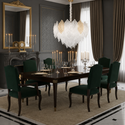 Crystal Chandelier LACE Elegance 9xE14, Διάμετρος 50cm, Ύψος 36cm, Γυαλιστερό χρυσό, Ρυθμιζόμενο ύψος, Κομψή σχεδίαση Crystal Chandelier Προεπιλεγμένος τίτλος Alessandro Design