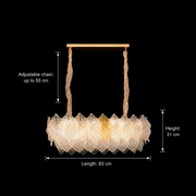 ΔΑΝΤΕΛΙΑ Royale Crystal Chandelier 11xE14, Μέγεθος 83x33 cm, Ύψος 31 cm, Γυαλιστερό χρυσό, Ρυθμιζόμενο ύψος, Κομψή σχεδίαση Crystal Chandeliers Προεπιλεγμένος τίτλος Alessandro Design