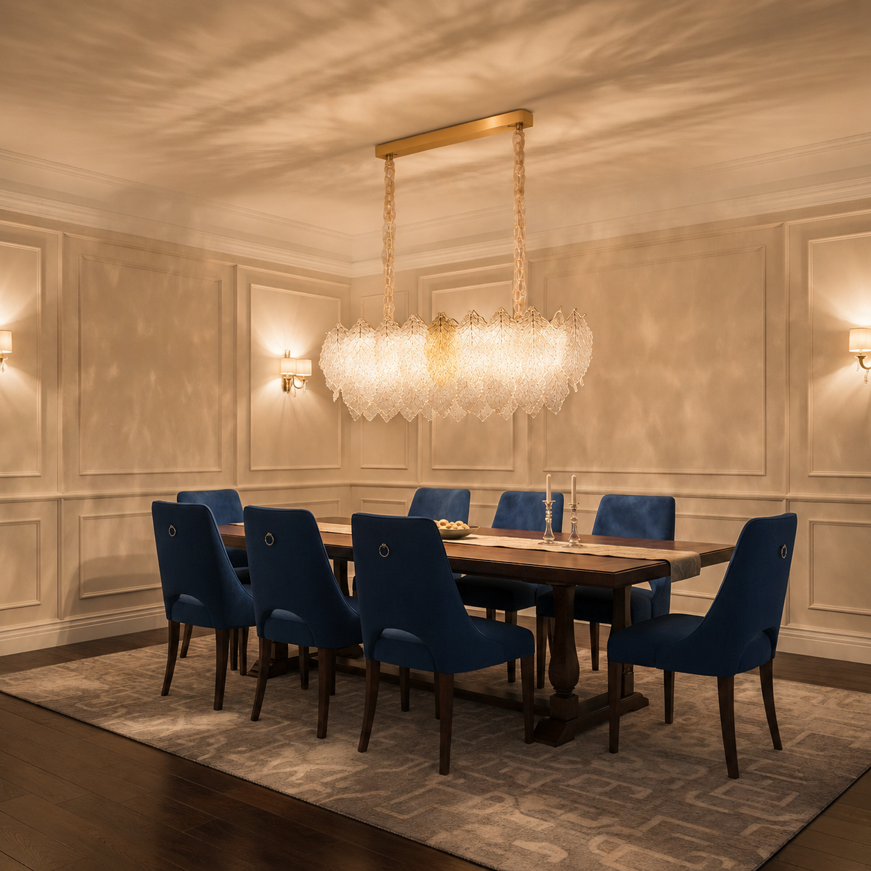 ΔΑΝΤΕΛΙΑ Royale Crystal Chandelier 11xE14, Μέγεθος 83x33 cm, Ύψος 31 cm, Γυαλιστερό χρυσό, Ρυθμιζόμενο ύψος, Κομψή σχεδίαση Crystal Chandeliers Προεπιλεγμένος τίτλος Alessandro Design