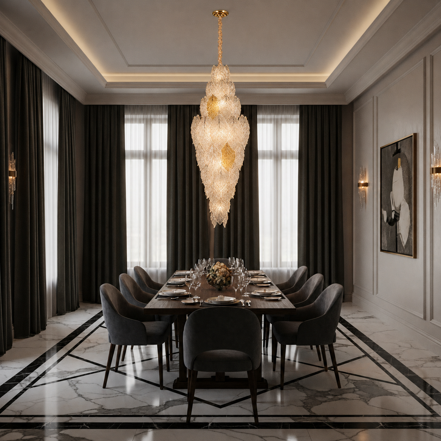 Crystal Chandelier LACE Supremo 26xE14, Διάμετρος 60cm, Ύψος 180cm, Γυαλιστερό χρυσό, Ρυθμιζόμενο ύψος, Κομψή σχεδίαση Crystal Chandelier Προεπιλεγμένος τίτλος Alessandro Design