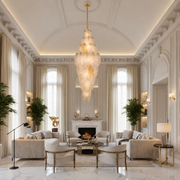 Crystal Chandelier LACE Supremo 26xE14, Διάμετρος 60cm, Ύψος 180cm, Γυαλιστερό χρυσό, Ρυθμιζόμενο ύψος, Κομψή σχεδίαση Crystal Chandelier Προεπιλεγμένος τίτλος Alessandro Design