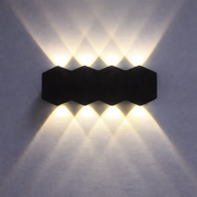 Φωτιστικό τοίχου LED εξωτερικού και εσωτερικού χώρου, 4 πηγές x 1W, IP65, ABS, Μαύρο, 3000K