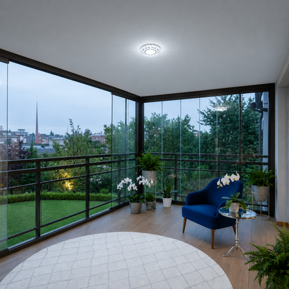 ORBITA LED Spot, 5W, Round, Cold Light + RGB, White, Resin and Glass LED Spot Προεπιλεγμένος τίτλος Alessandro Design