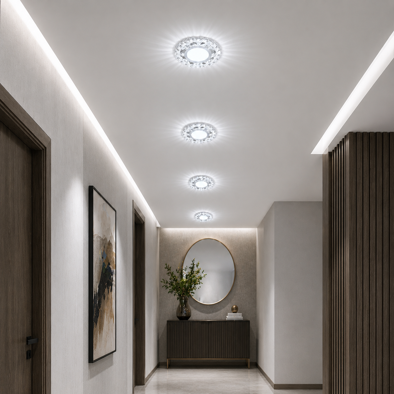 ORBITA LED Spot, 5W, Round, Cold Light + RGB, White, Resin and Glass LED Spot Προεπιλεγμένος τίτλος Alessandro Design