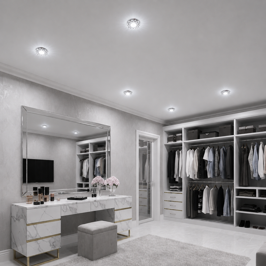 ORBITA LED Spot, 5W, Round, Cold Light + RGB, White, Resin and Glass LED Spot Προεπιλεγμένος τίτλος Alessandro Design