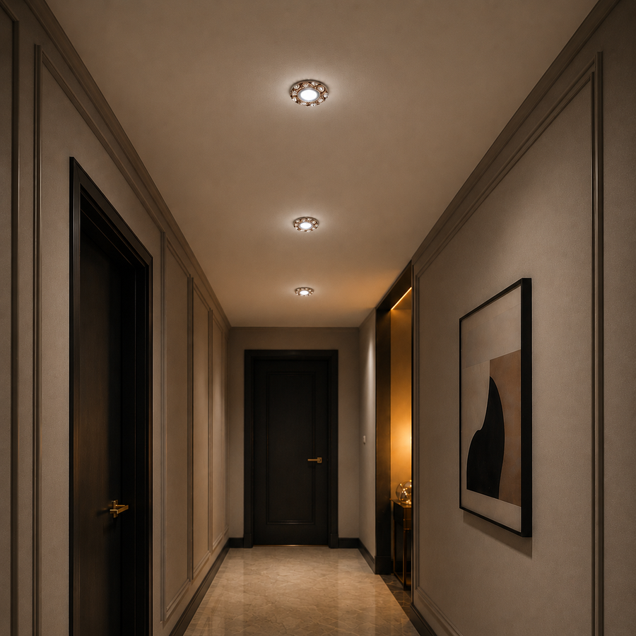 ORBITA LED Spot, 5W, Στρογγυλό, Κρύο / Ζεστό φως, Αντίκα Μπρούντζο, Ρητίνη και Γυαλί LED Spot Προεπιλεγμένος τίτλος Alessandro Design