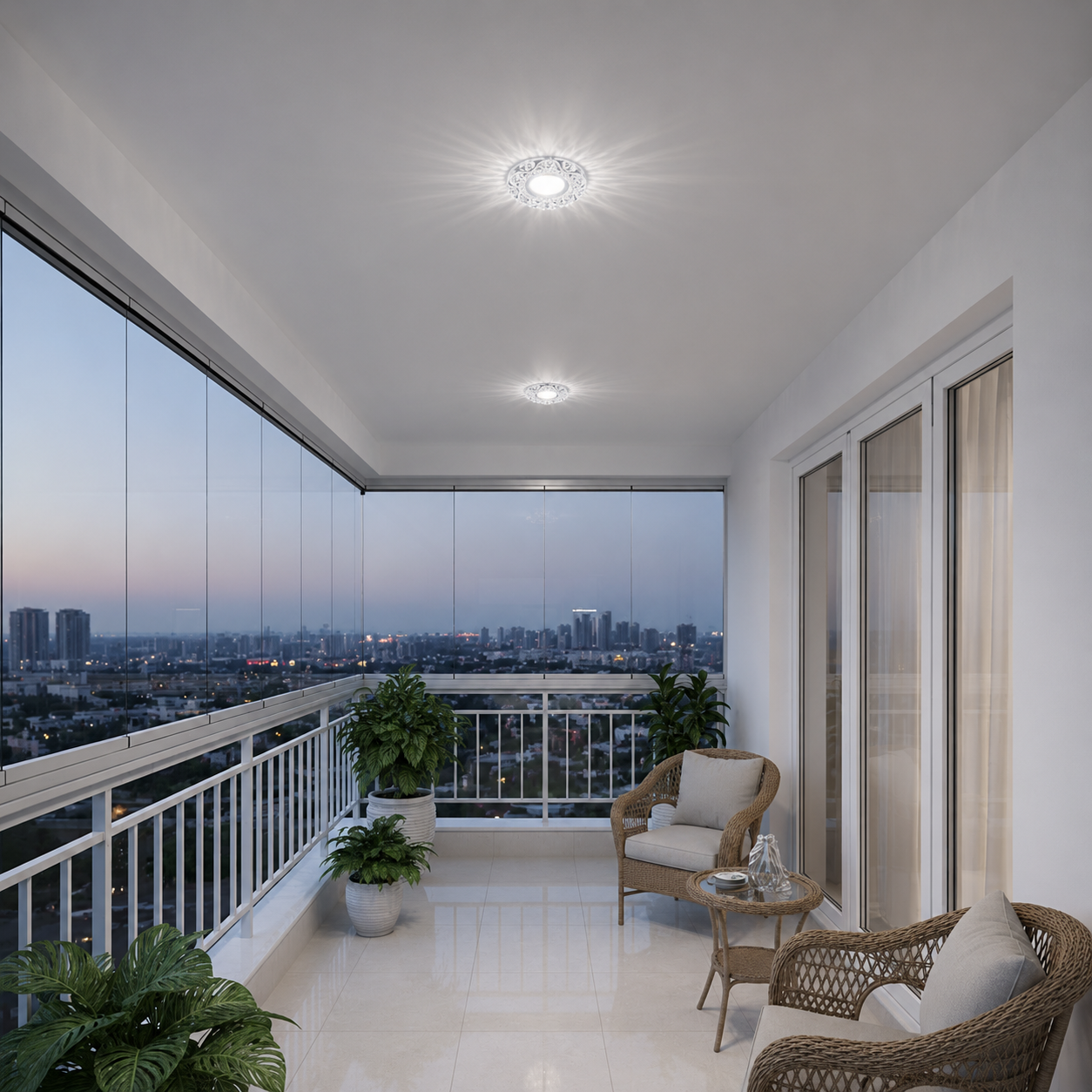 ORBITA LED Spot, 5W, Round, Cold Light + RGB, White, Resin and Glass LED Spot Προεπιλεγμένος τίτλος Alessandro Design