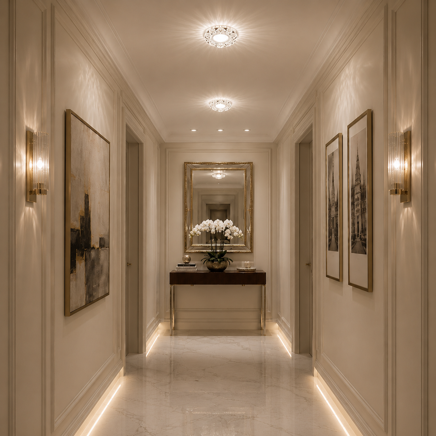 ORBITA LED Spot, 5W, Round, Cold Light + RGB, White, Resin and Glass LED Spot Προεπιλεγμένος τίτλος Alessandro Design