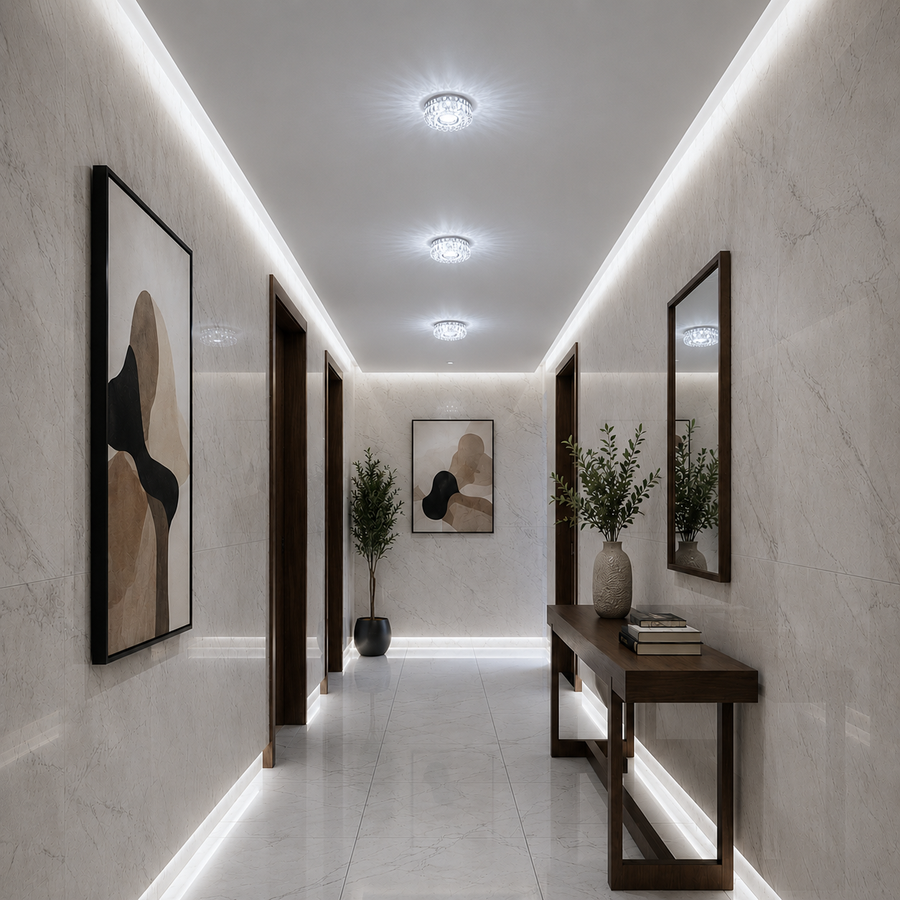 ORBITA LED Spot, 5W, Round, Cold Light + RGB, White, Resin and Glass LED Spot Προεπιλεγμένος τίτλος Alessandro Design