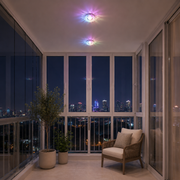 ORBITA LED Spot, 5W, Round, Cold Light + RGB, White, Resin and Glass LED Spot Προεπιλεγμένος τίτλος Alessandro Design