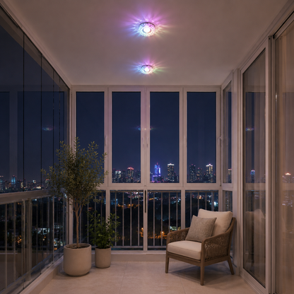ORBITA LED Spot, 5W, Round, Cold Light + RGB, White, Resin and Glass LED Spot Προεπιλεγμένος τίτλος Alessandro Design