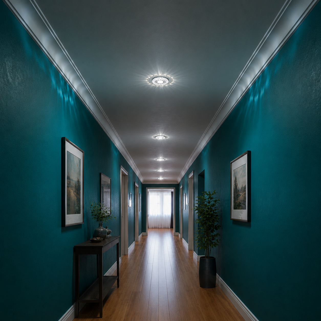 ORBITA LED Spot, 5W, Round, Cold Light + RGB, White, Resin and Glass LED Spot Προεπιλεγμένος τίτλος Alessandro Design