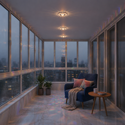 ORBITA LED Spot, 5W, Round, Cold Light + RGB, White, Resin and Glass LED Spot Προεπιλεγμένος τίτλος Alessandro Design