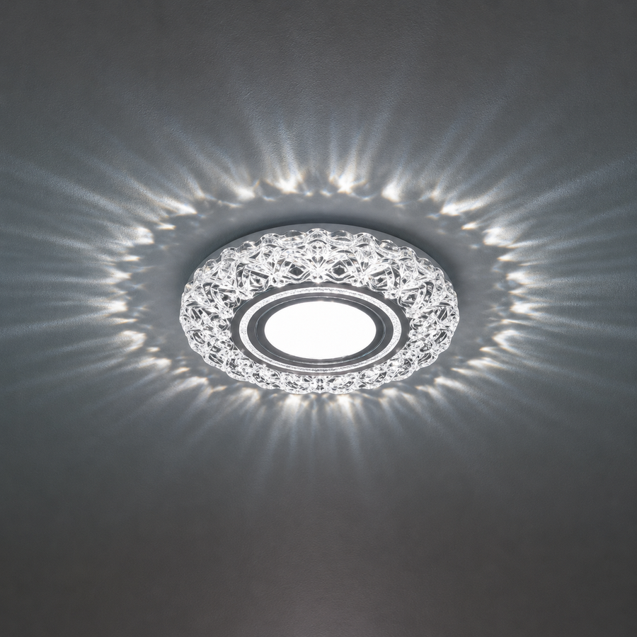 ORBITA LED Spot, 5W, Round, Cold Light + RGB, White, Resin and Glass LED Spot Προεπιλεγμένος τίτλος Alessandro Design