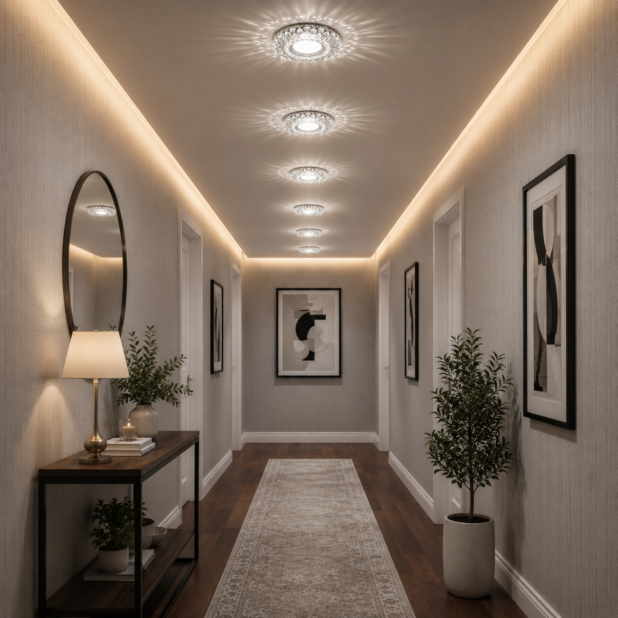ORBITA LED Spot, 5W, Round, Cold Light + RGB, White, Resin and Glass LED Spot Προεπιλεγμένος τίτλος Alessandro Design